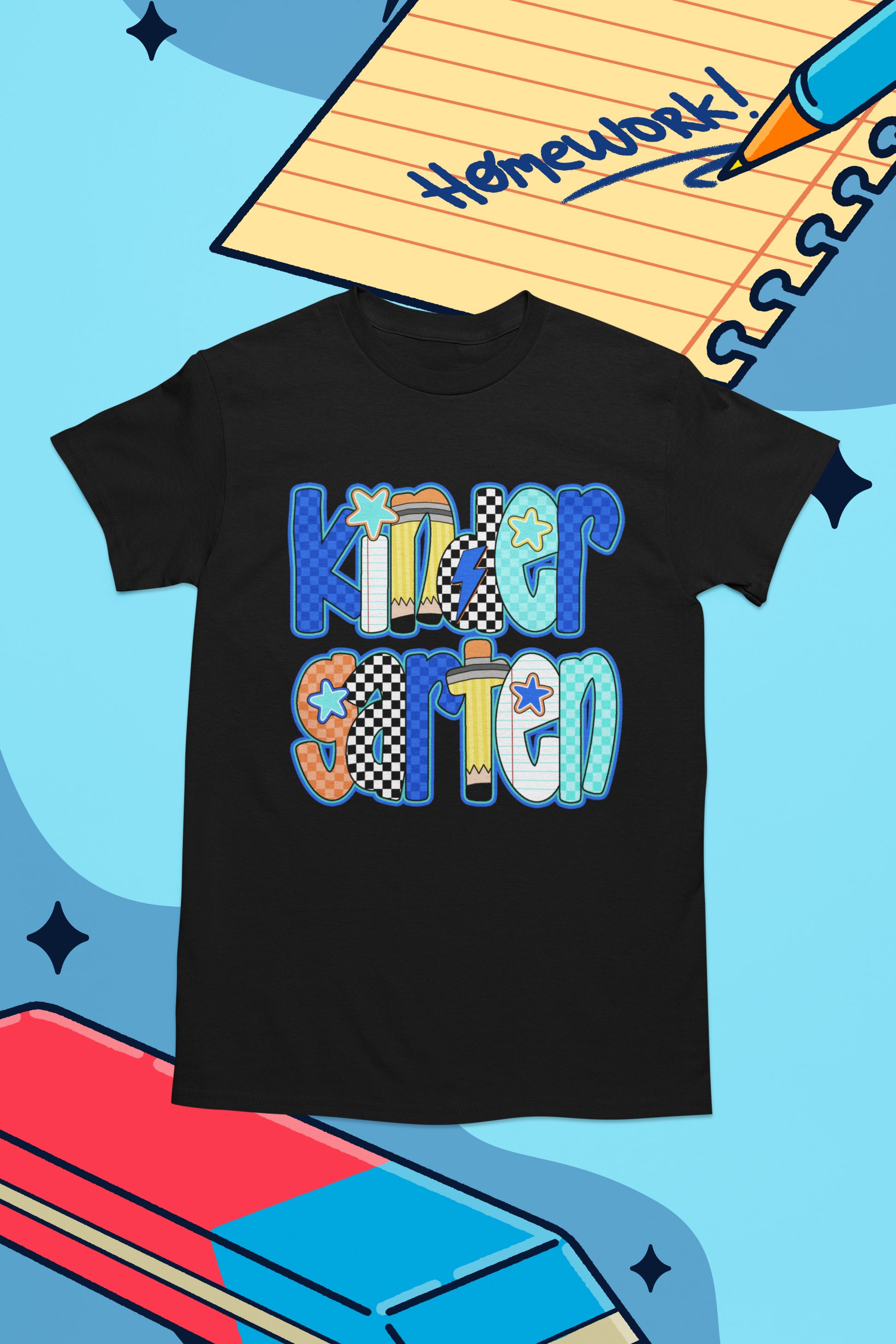 Back to School Boy in Blue Kinder